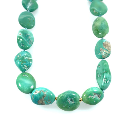 Turquoise Necklace with 18k Yellow Gold Modullyn Clasp