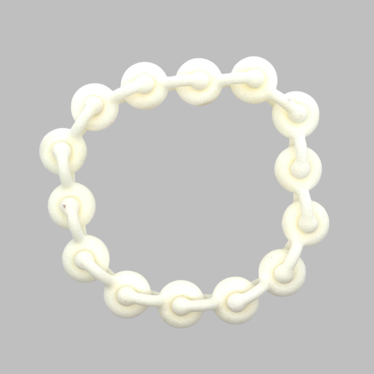 Large White Nylon Link Bracelet