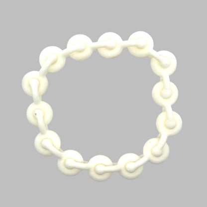 Large White Nylon Link Bracelet