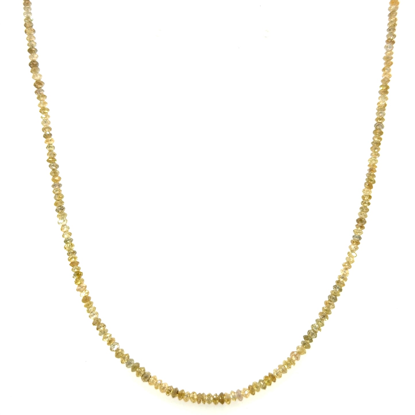 16.74ct Yellow Diamond Necklace with Yellow Gold Clasp