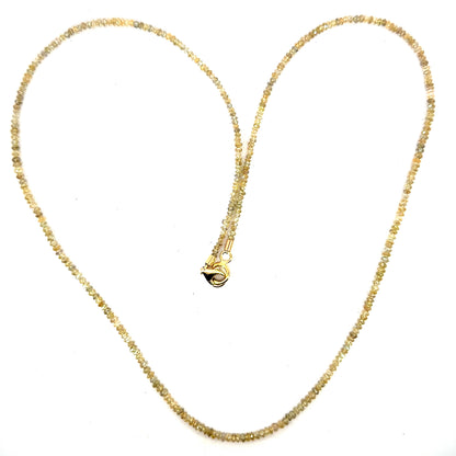 16.74ct Yellow Diamond Necklace with Yellow Gold Clasp