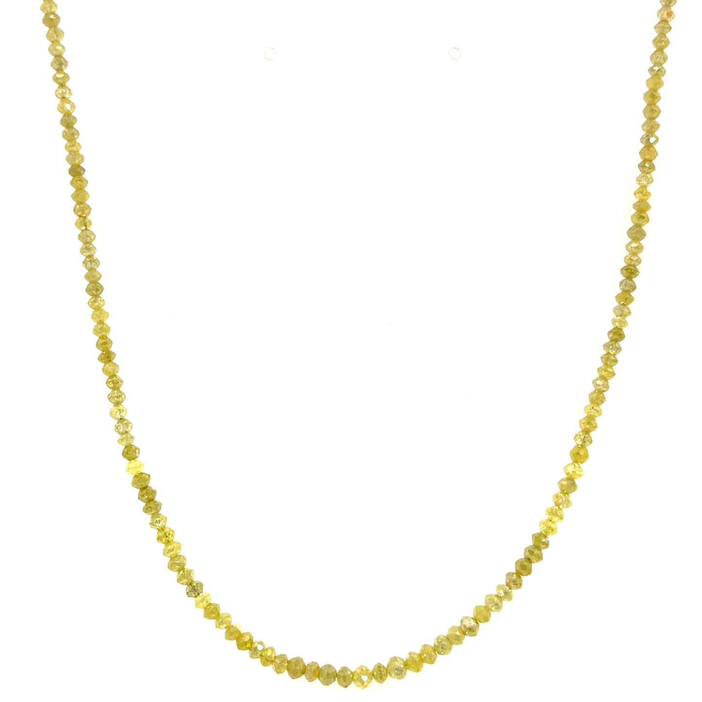 Yellow Diamond Necklace with a Yellow Gold Clasp