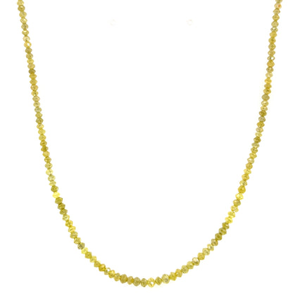 Yellow Diamond Necklace with a Yellow Gold Clasp