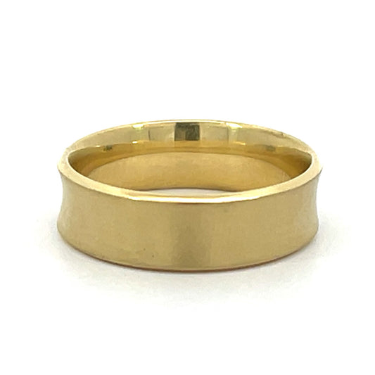 An 18k Yellow Gold 6.6 millimeter wide Band
