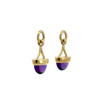 18k Yellow Gold Amethyst Arch Earring Jackets