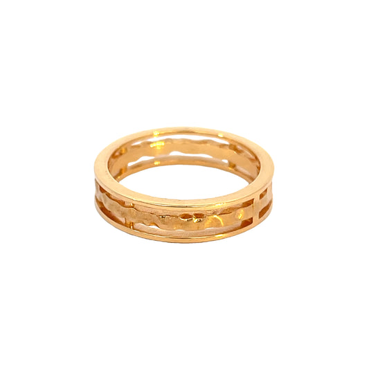 20k Rose Gold Hammered Floating Ring