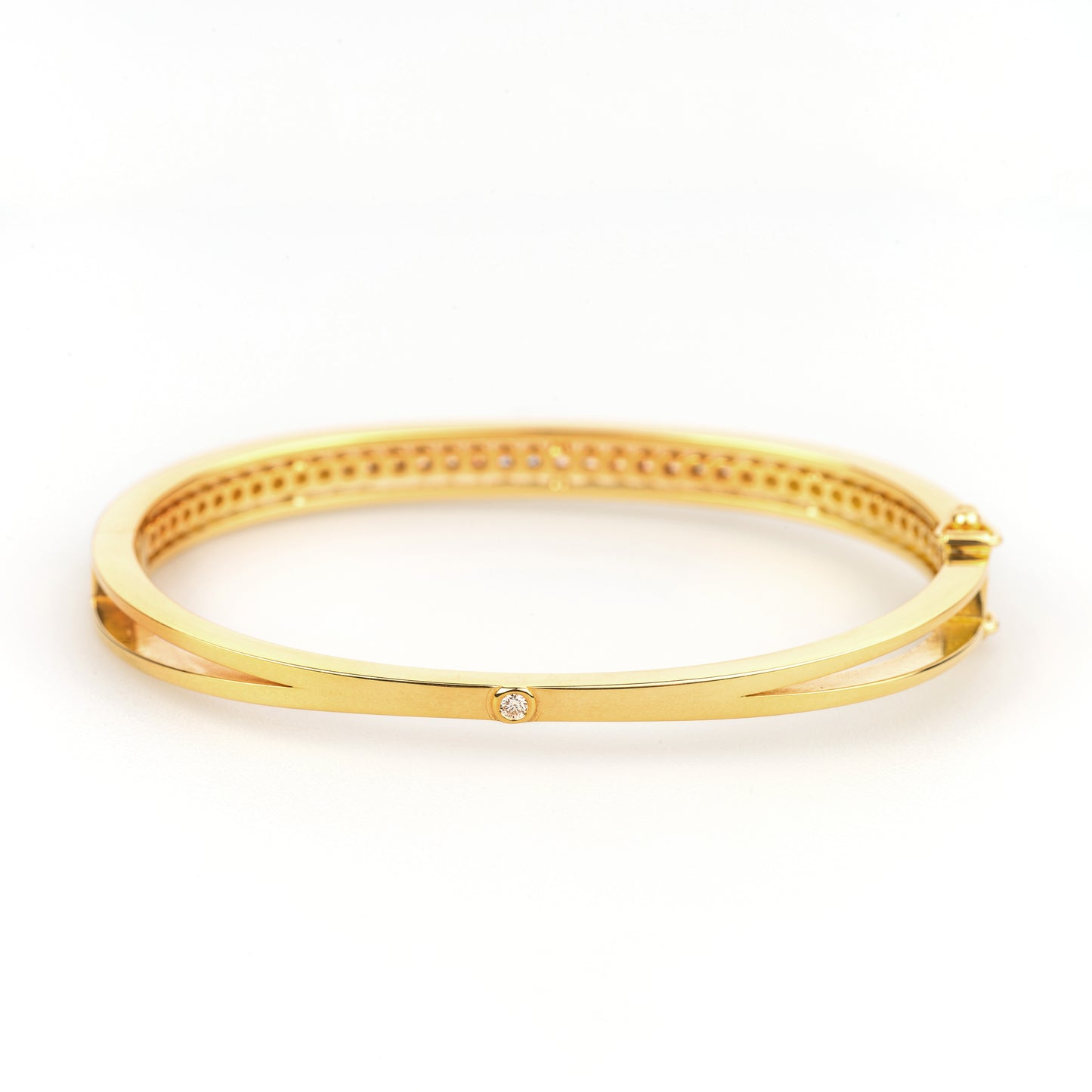 18k Yellow Gold Floating Bar Bracelet