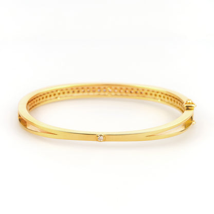 18k Yellow Gold Floating Bar Bracelet