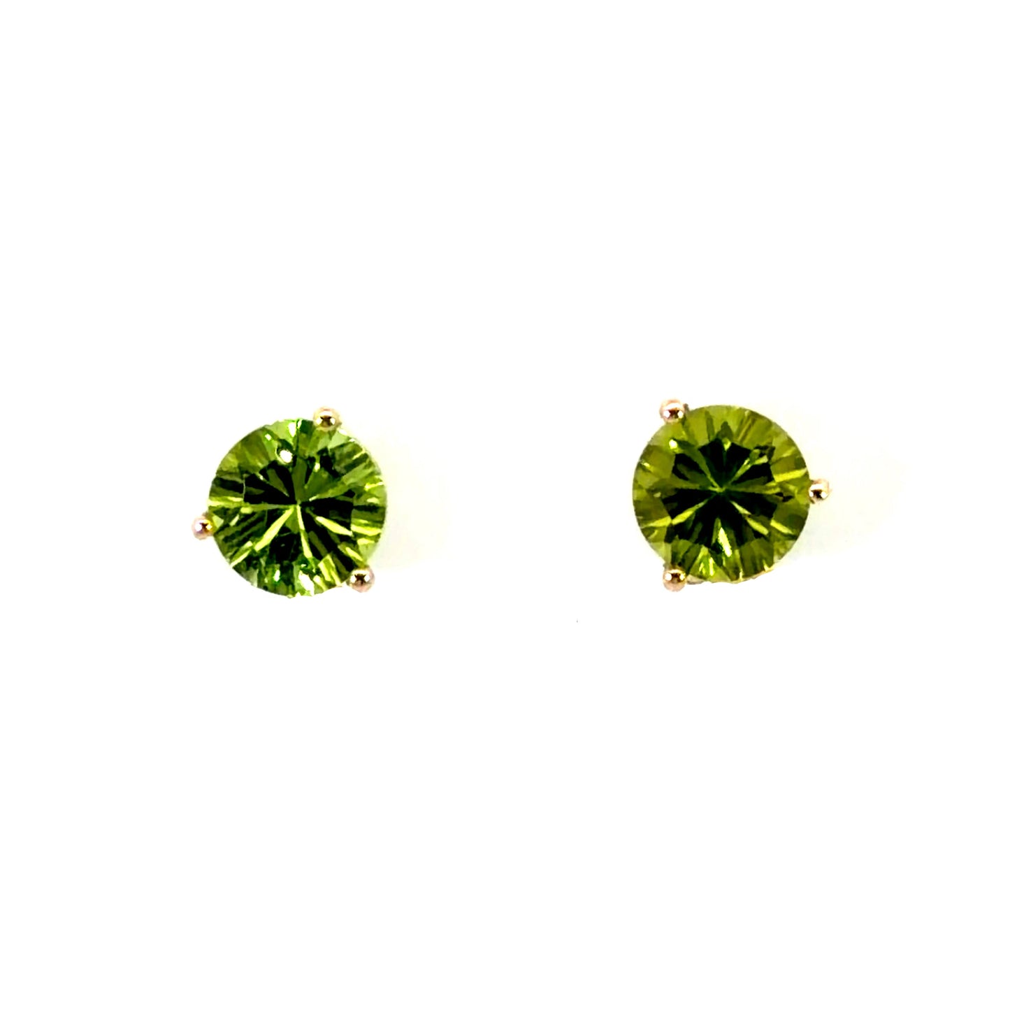 18k Yellow Gold Peridot Martini Head Studs