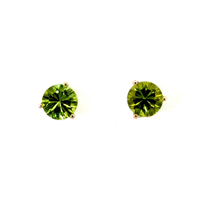 18k Yellow Gold Peridot Martini Head Studs