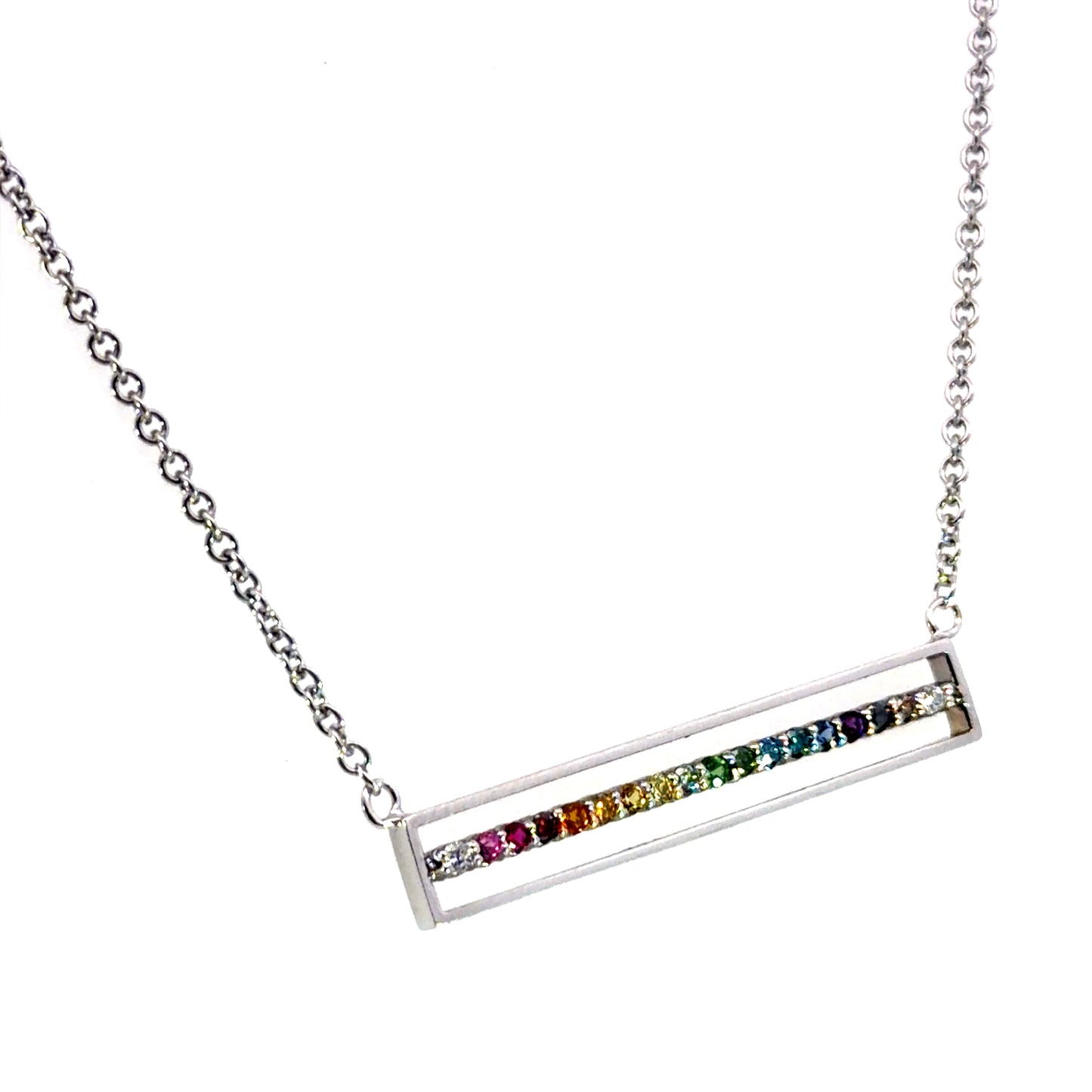 18k White Gold "Equality" Necklace