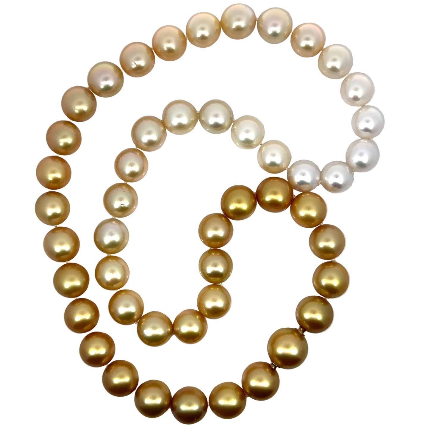 Ombré Golden Pearl Necklace – 24.5" Strand