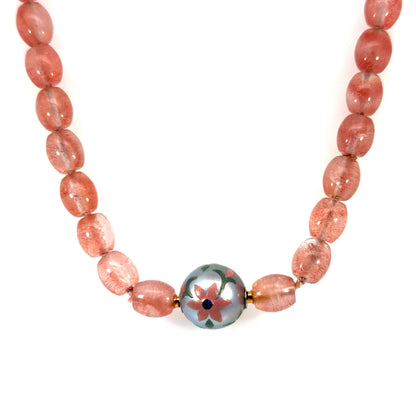 Strawberry Quartz "Modullyn" Necklace