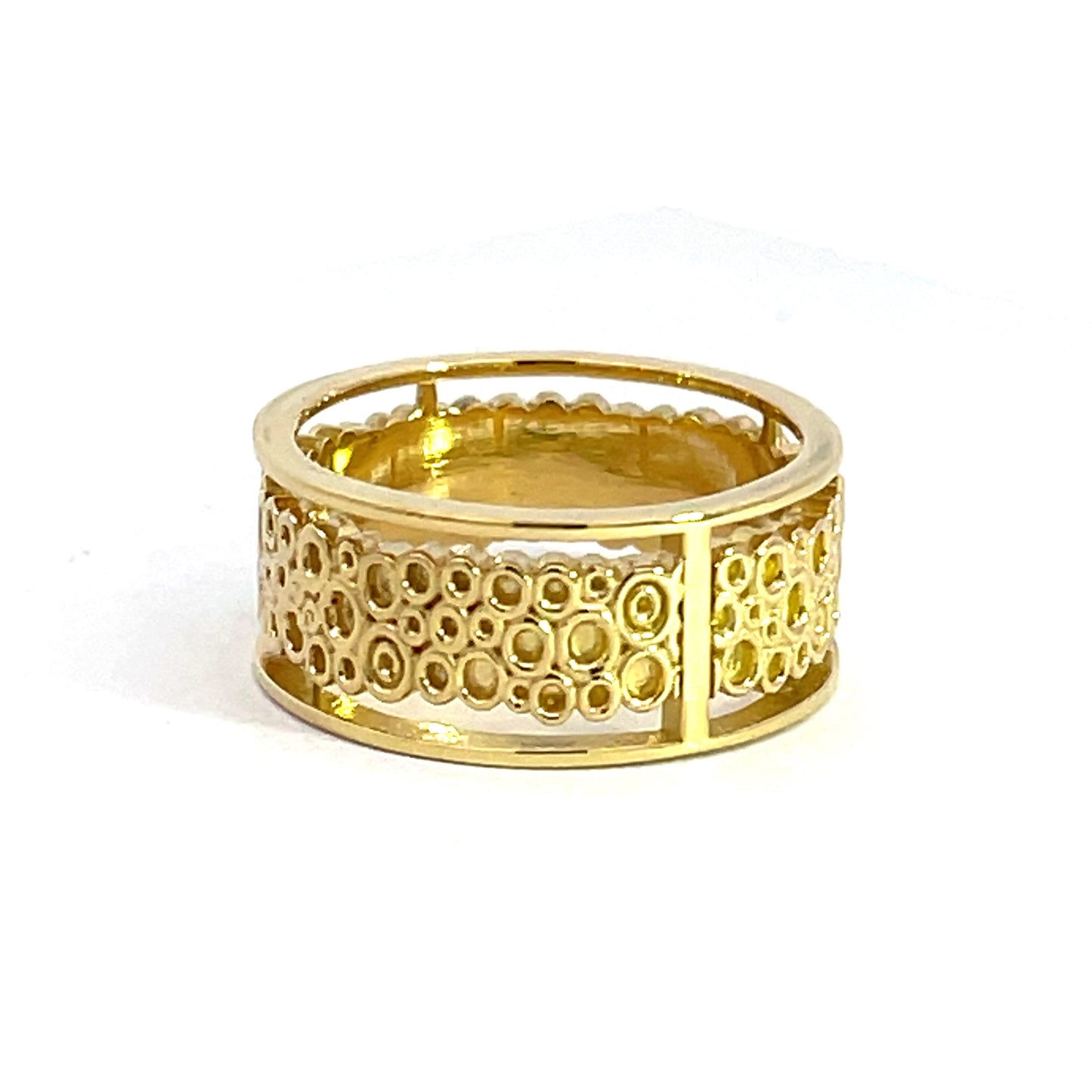 18k Yellow Gold Floating Circle Band