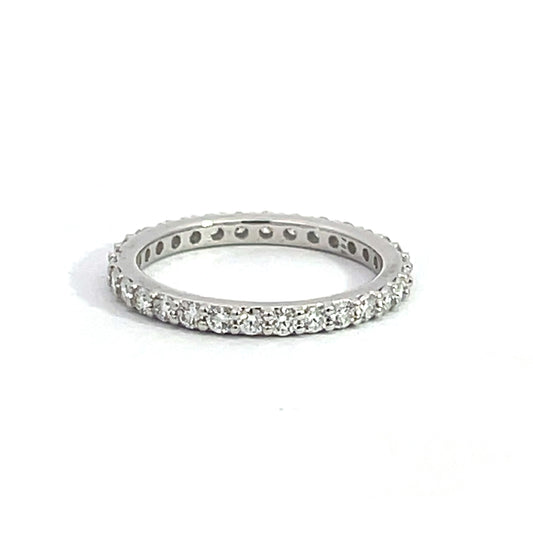 18k White Gold White Diamond Anniversary Band