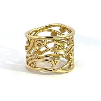 18k Yellow Gold Wide Klimt Ring