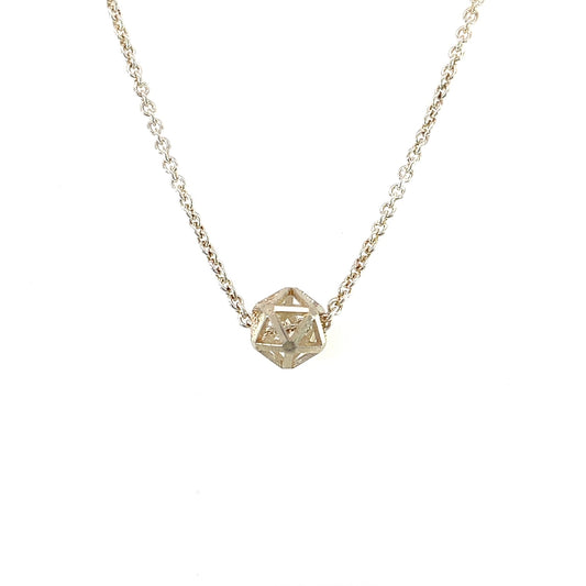 Petite Sterling Silver Isohedron Necklace