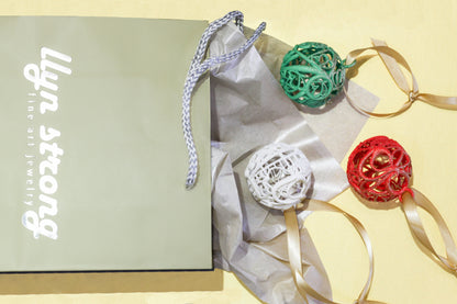 Greenville Sphere Ornament in White, Green or Red Nylon