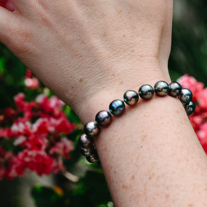 Baroque Tahitian Pearl Bracelet with an 14k Rose Gold Clasp