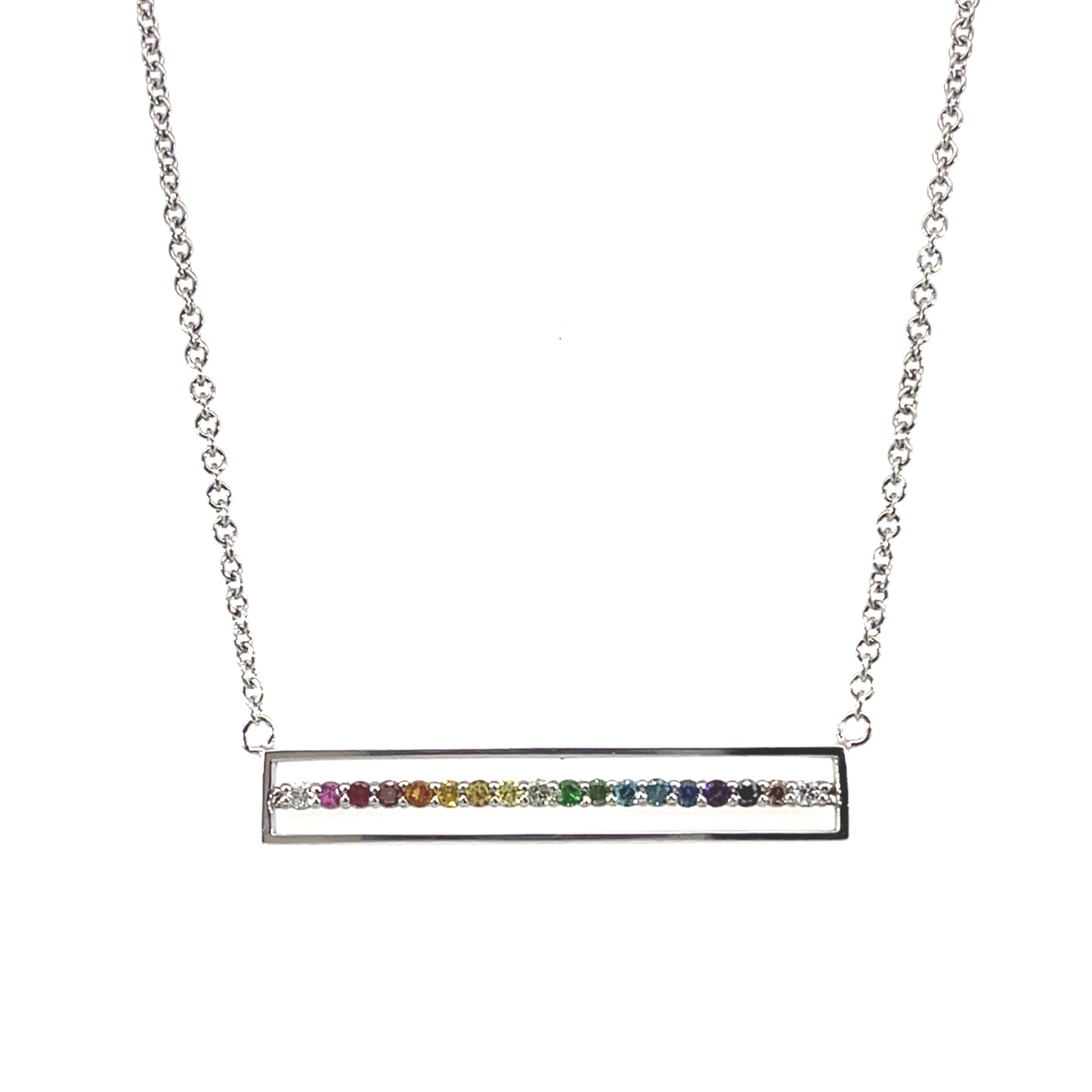 18k White Gold "Equality" Necklace