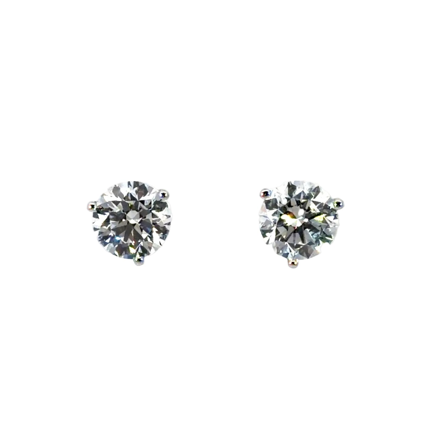 18k White Gold Lab Diamond Martini Head Studs