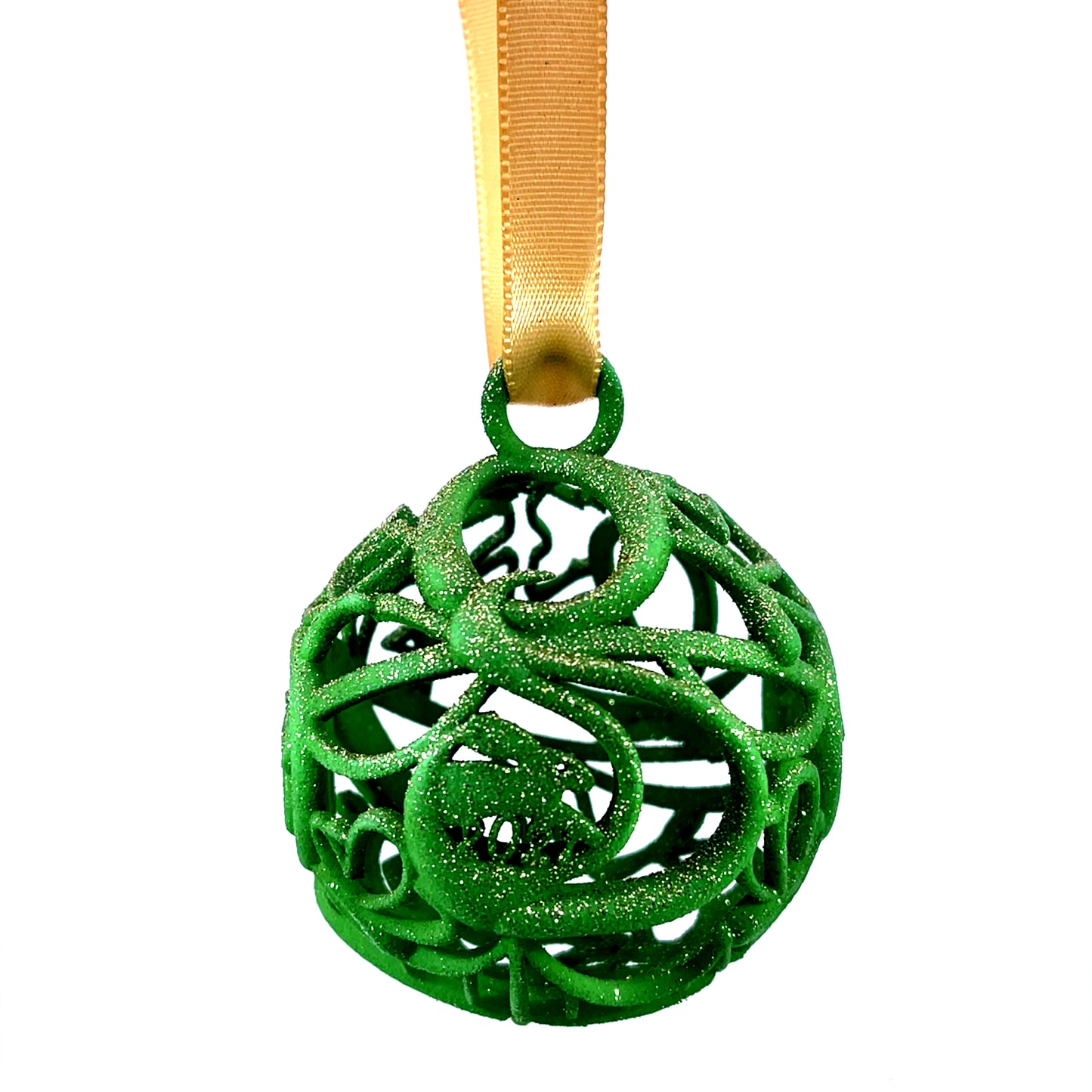 Greenville Sphere Ornament in White, Green or Red Nylon