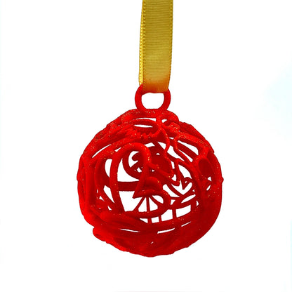 Greenville Sphere Ornament in White, Green or Red Nylon