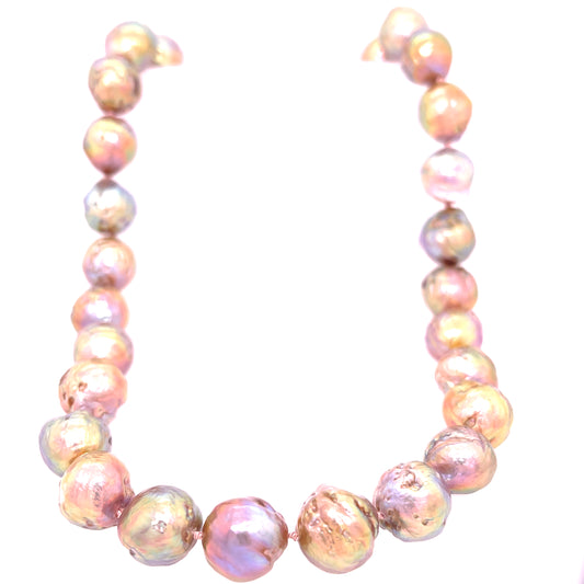 Rose Fireball Baroque Pearls