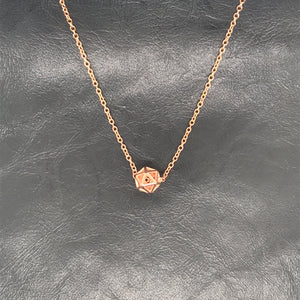 Petite Rose Gold Plated Isohedron on 16