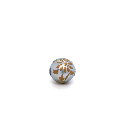 Custom jewelry, gold flower maki-e pearl clasp, llyn strong, Greenville, SC