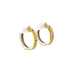 Strong Pair Hoops with White and Red Diamonds