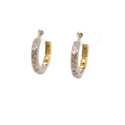 Strong Pair Hoops with White and Red Diamonds