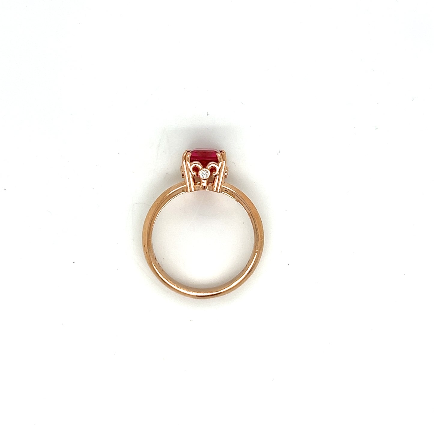 20k Rose Gold and Pink Tourmaline Ring