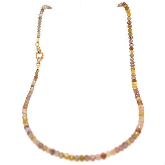 31.26ct. Multi Yellow Diamond Bead Necklace