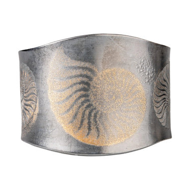Custom jewelry, Ammonite cuff, llyn strong, Greenville, SC