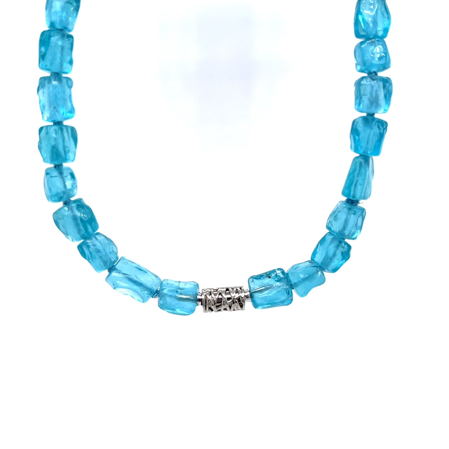 Blue Apatite Nugget Necklace