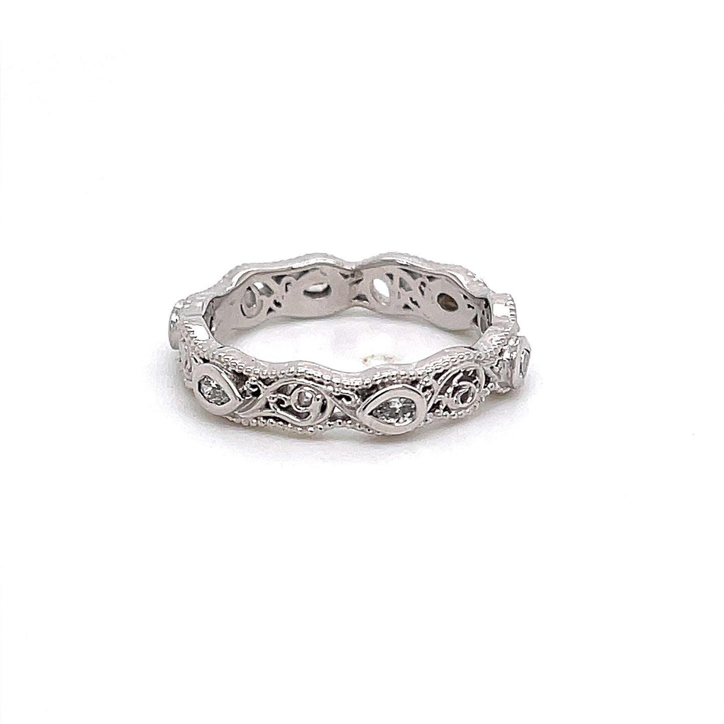 18k White Gold Strong Pair Band