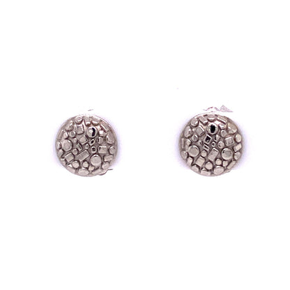 Custom Jewelry, 18k white gold bits and pieces studs, llyn strong, Greenville, South Carolina