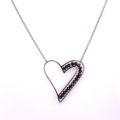 Custom Jewelry, black diamond heart necklace, Sydney Strong, Greenville, South Carolina