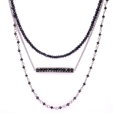 Custom Jewelry, black diamond triple necklace, Sydney Strong, Greenville, South Carolina