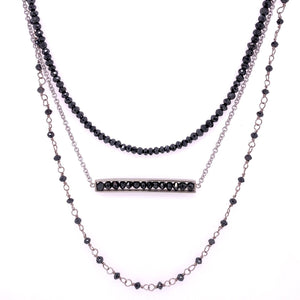 Custom Jewelry, black diamond triple necklace, Sydney Strong, Greenville, South Carolina
