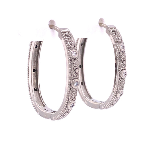 Custom jewelry, 18k white gold llyn hoops, llyn strong, Greenville, South carolina