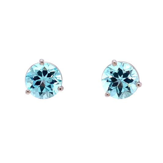 Custom Jewelry, Blue Tourmaline Studs, llyn strong, Greenville, South Carolina