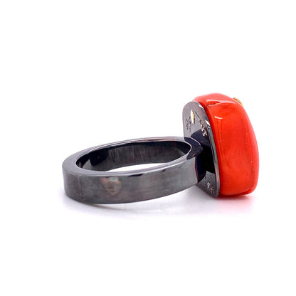 Custom Jewelry, coral nugget ring, llyn strong, Greenville, South Carolina