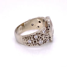 Load image into Gallery viewer, custom jewelry, rose cut, gold, ring, diamonds, llyn strong, greenville, south carolina