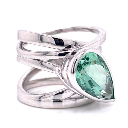 Custom Jewelry, Green Beryl Wrap Ring, llyn strong, Greenville, South Carolina