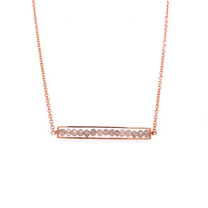 Custom Jewelry, grey diamond bar necklace, sydney strong, greenville, South Carolina