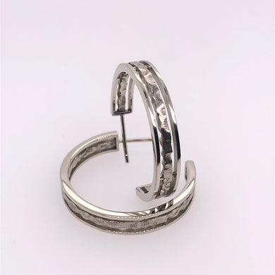 Custom Jewelry, Hammered hoops, Sydney Strong, greenville, south carolina