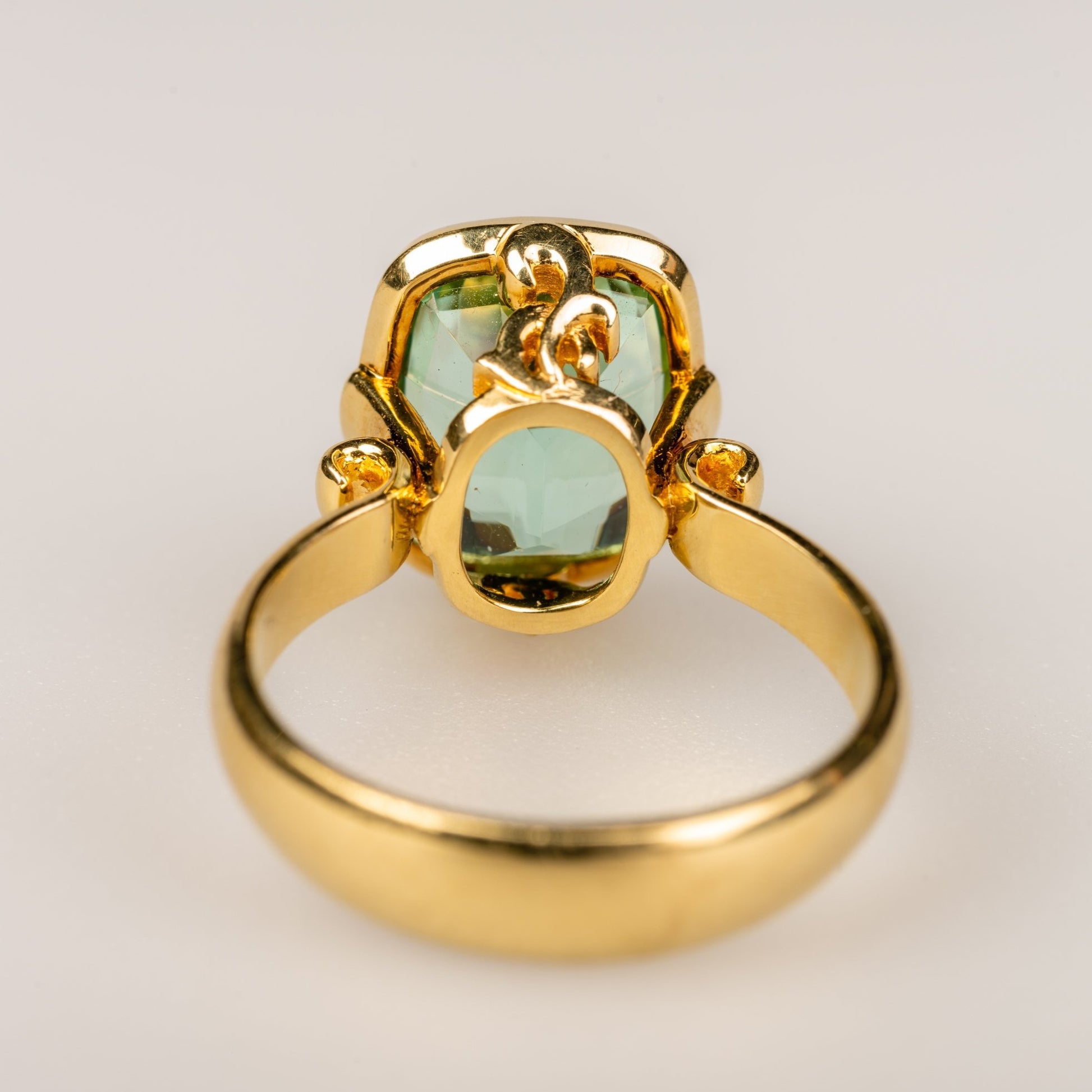 custom jewelry, gold, tourmaline, engagement ring, ring, llyn strong, greenville, south carolina
