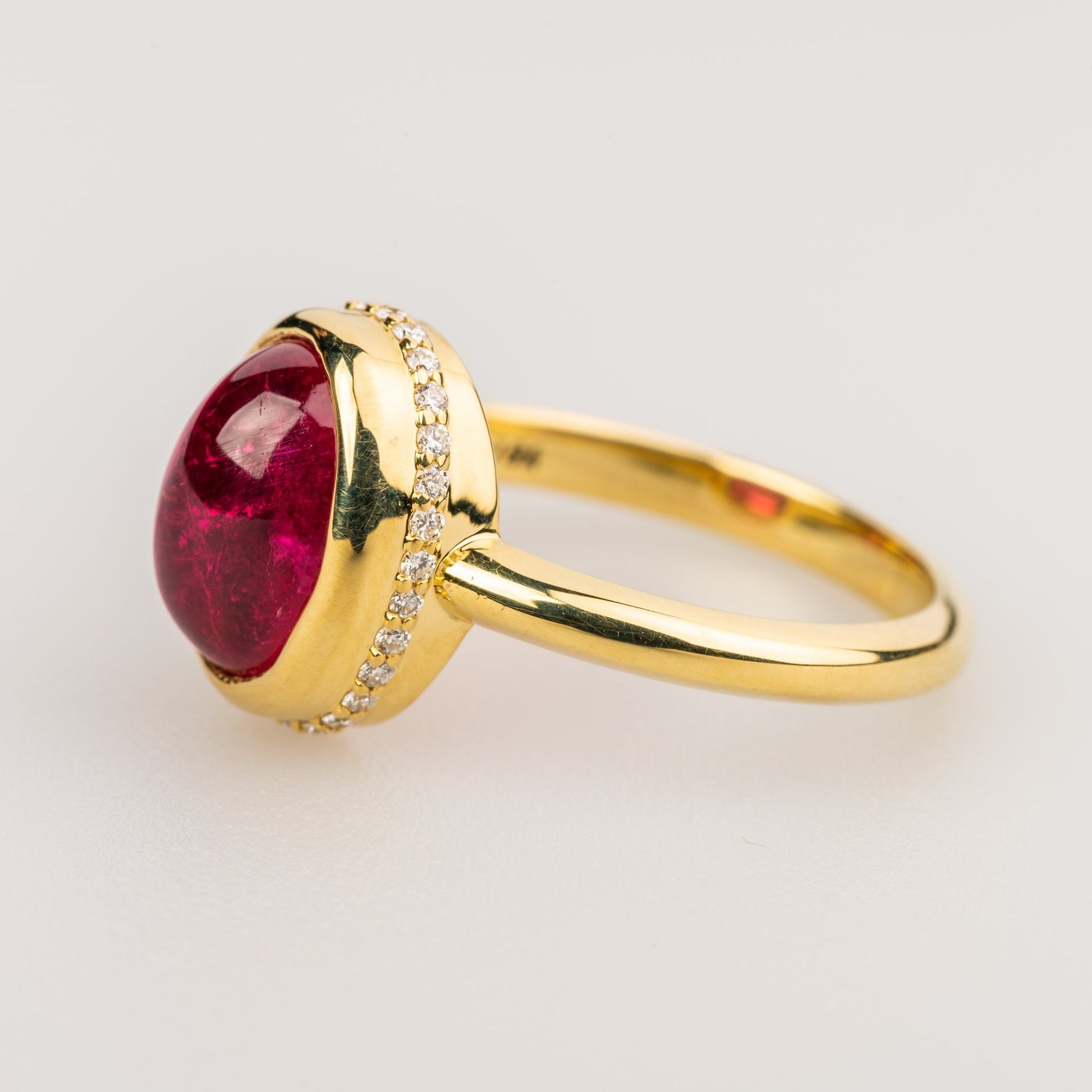 Custom Jewelry, Red Tourmaline Ring, Sydney Strong, Greenville, South Carolina